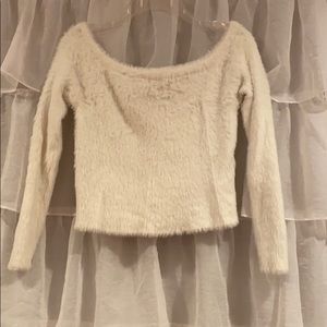 White Faux Fur Sweater